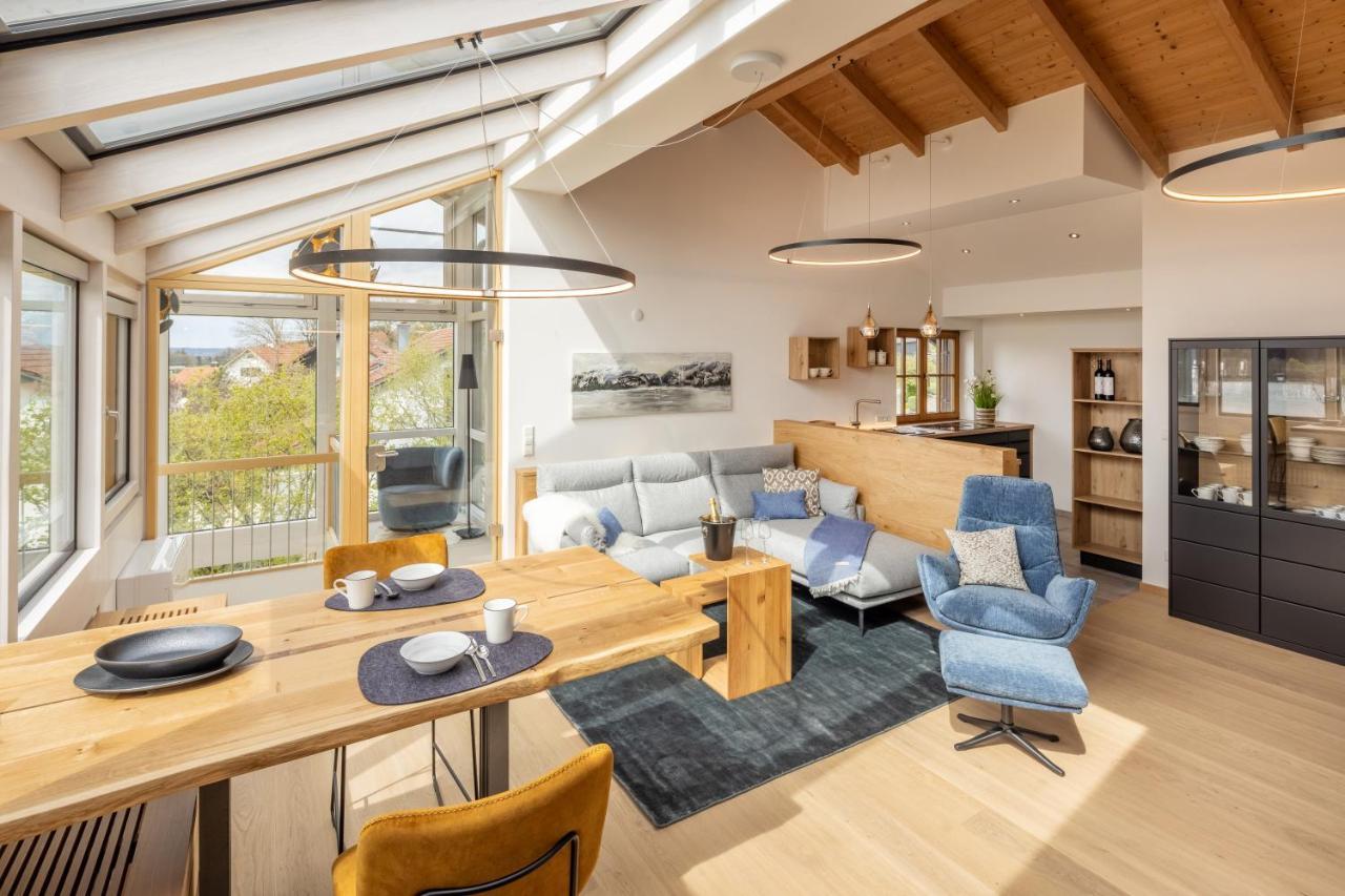 Stille x Weite - Hochwertige Wohnung mit See-Panorama Kronburg Exterior foto